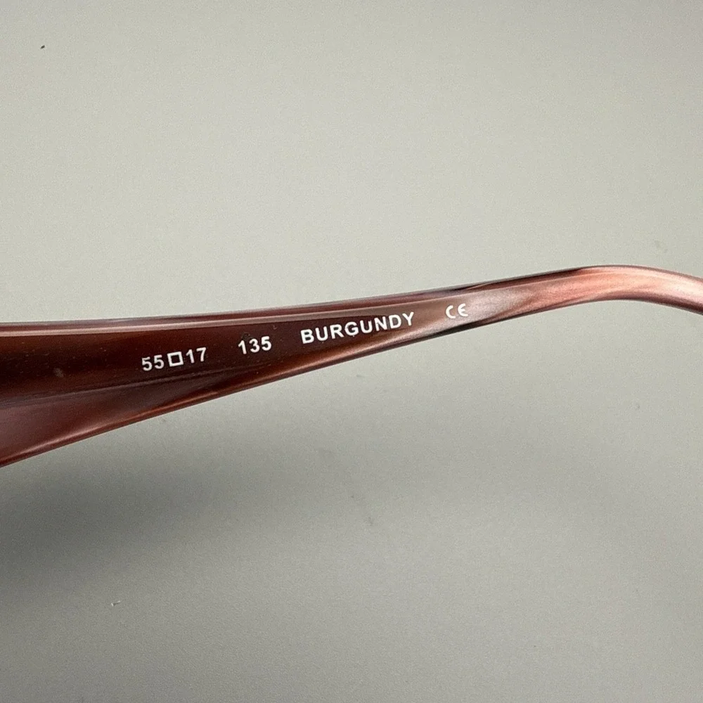 PARKE EYEWEAR PK6002 Burgandy/Silver Accent AUTHENTIC SUNGLASSES 55-17-135 HOT